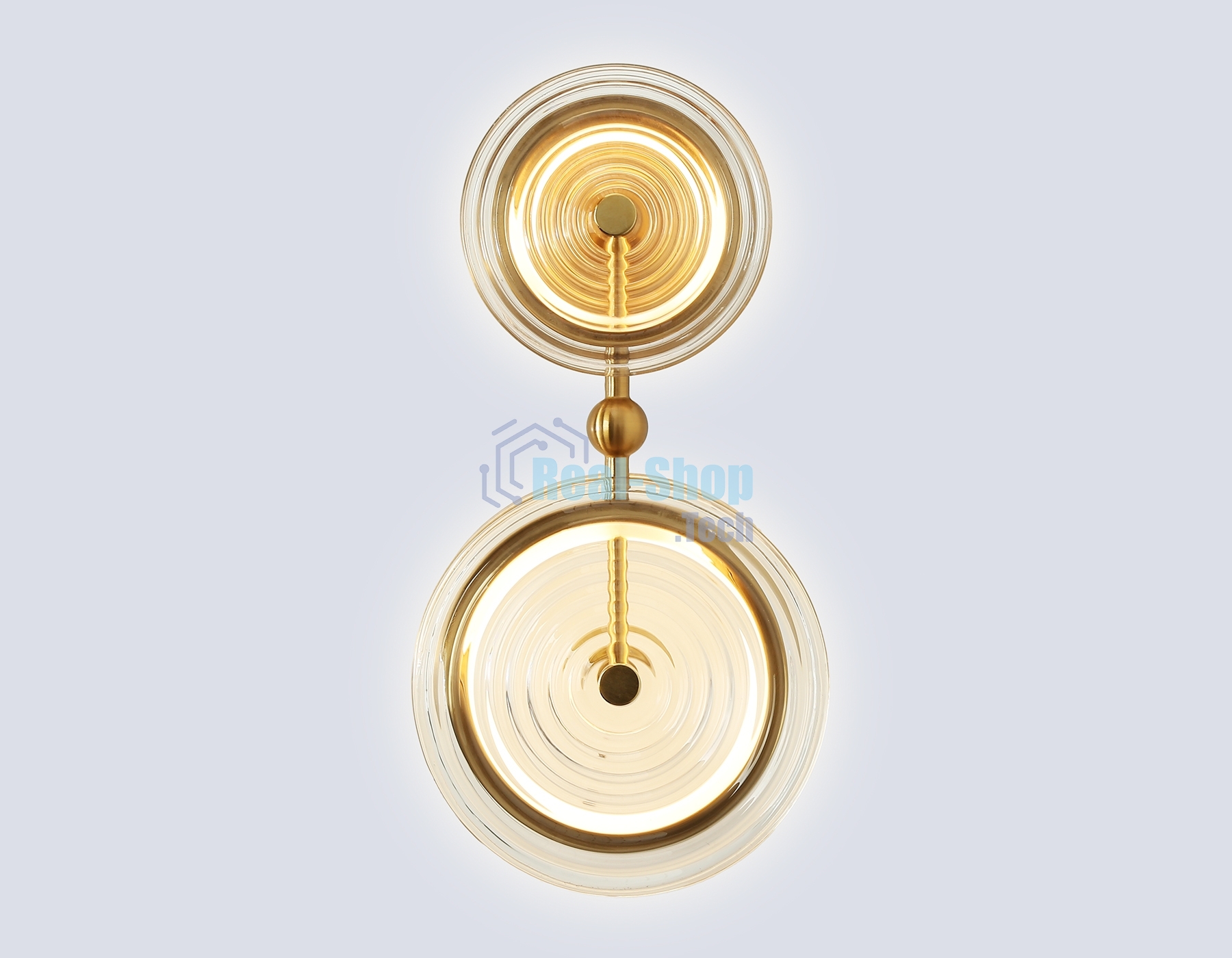 Настенный светодиодный светильник Ambrella light LH31118/2 BS/CL латунь/прозрачный 15W 3000K 200*90*390