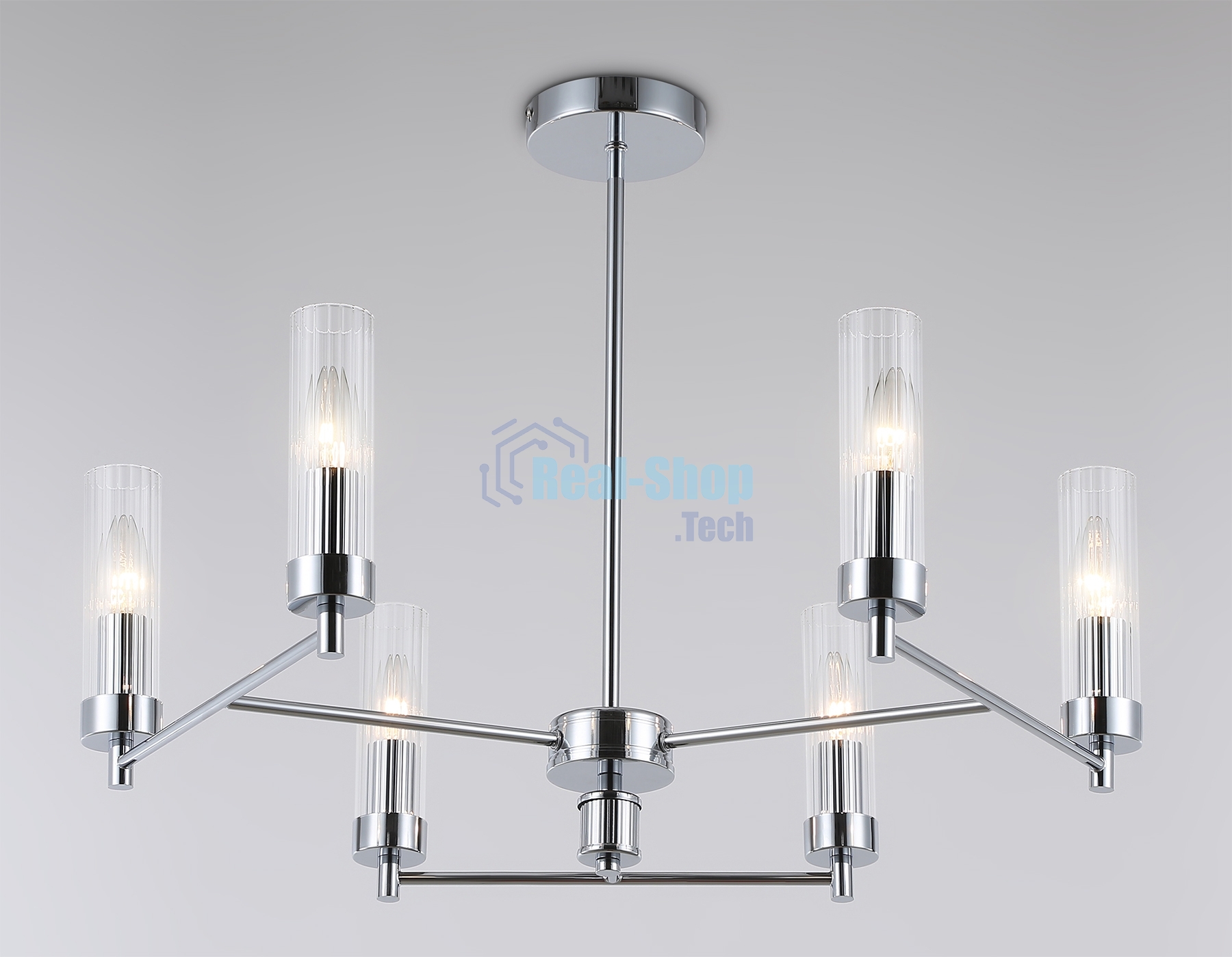 Люстра Ambrella light LH55151/6 CH/CL хром/прозрачный E14/6 max 40W D675*520