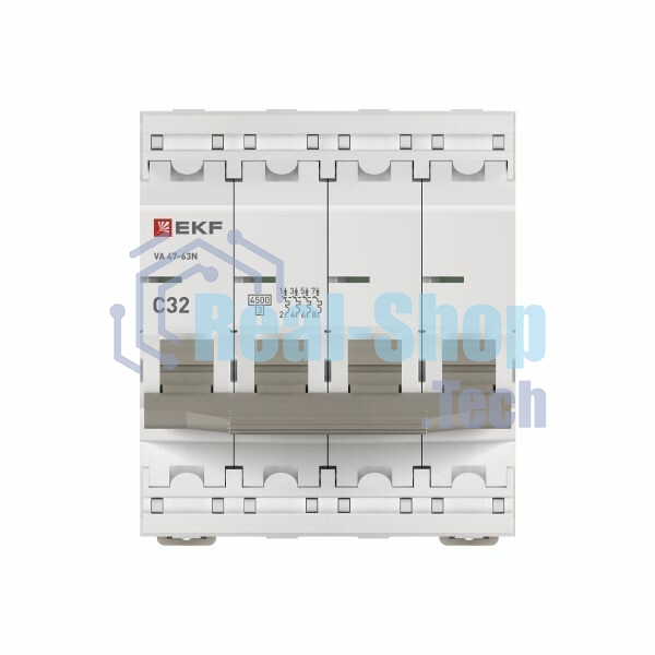 Выключатель автоматический модульный 4п 32А C 4.5кА ВА 47-63N PROxima EKF M634432C