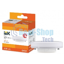 Лампа светодиодная LED 6Вт GX53 220В 3000К T75 таблетка  LLE-T80-6-230-30-GX53  IEK