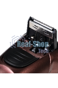 Электробритва Galaxy Line GL 4209, бронзовый, аккумуляторная, 5 Вт, Li-Ion аккумулятор емкостью 600 мА*ч, вр. непр. работы до 1,5 ч, ножи из нержавеющей стали, 3 независимые плавающие головки, возможность промывки бреющего блока, индикатор заряда и работы