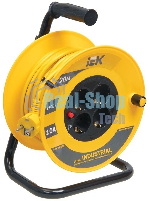 Удлинитель на катушке 4х20 м с заземл. 10А IP20 УК20 