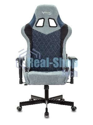 Кресло Бюрократ VIKING 7 KNIGHT BL FABRIC синий, ткань, 120 кг, механизм качания