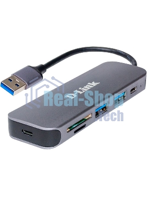 USB-концентратор D-Link DUB-1325/A1A, USB 3.0, USB 3.0/USB Type-C, SD/microSD, адаптер/USB