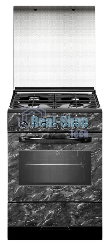 Плита комбинированная Gefest ПГЭ 6302-03 0053 черный, конфорок 4 газовых, духовка 55 л, 60 см x 85 см x 60 см