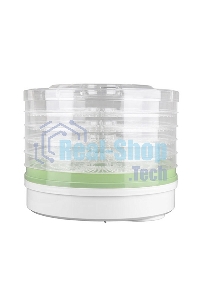 Сушилка для овощей и фруктов Blackton Bt FD1114 White-green, Мощность 245 Вт, Регулировка температуры 35-70 °С, 5 основых поддонов, 2 дополнительных поддона для пастилы, Конвективная сушка, Сохраняет максимум витаминов и питательных веществ в овощах, фрук