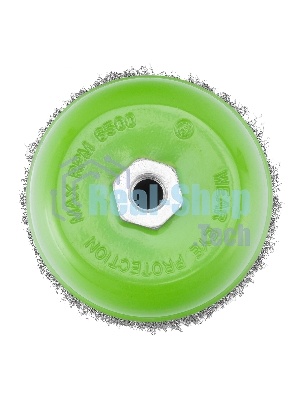 Щетка для УШМ Сибртех 125 мм М14, чашка, витая проволока 0,3 мм