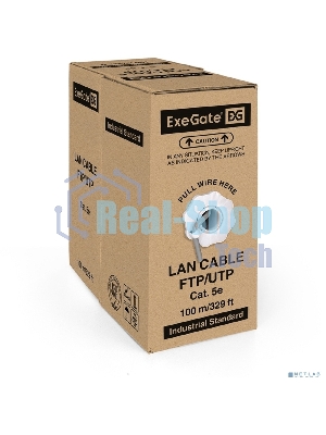 Кабель ExeGate Special UTP 4 пары кат.5e CCA, 26AWG, бухта 100м, серый, PVC