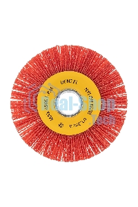 Щетка для УШМ Denzel 125 мм, плоская, нейлоновая щетина, посадка 22,2 мм