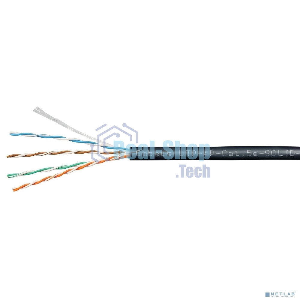 КАБЕЛЬ ВИТАЯ ПАРА CABEUS UTP-4P-CAT.5E-SOLID-OUT-LSZH-UV UTP (U/UTP), КАТЕГОРИЯ 5E, 4 ПАРЫ (24 AWG), ОДНОЖИЛЬНЫЙ, ДЛЯ ВНЕШНЕЙ ПРОКЛАДКИ (+75 C - -40), LSZH-UV (305 М)