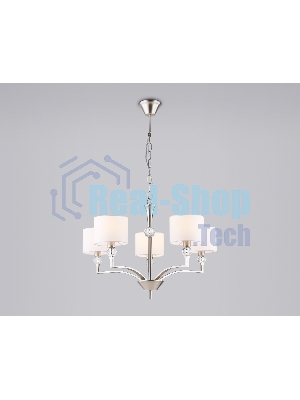 Люстра Ambrella light LH71121/5 SN/WH никель/белый E14/5 max 40W D660*880