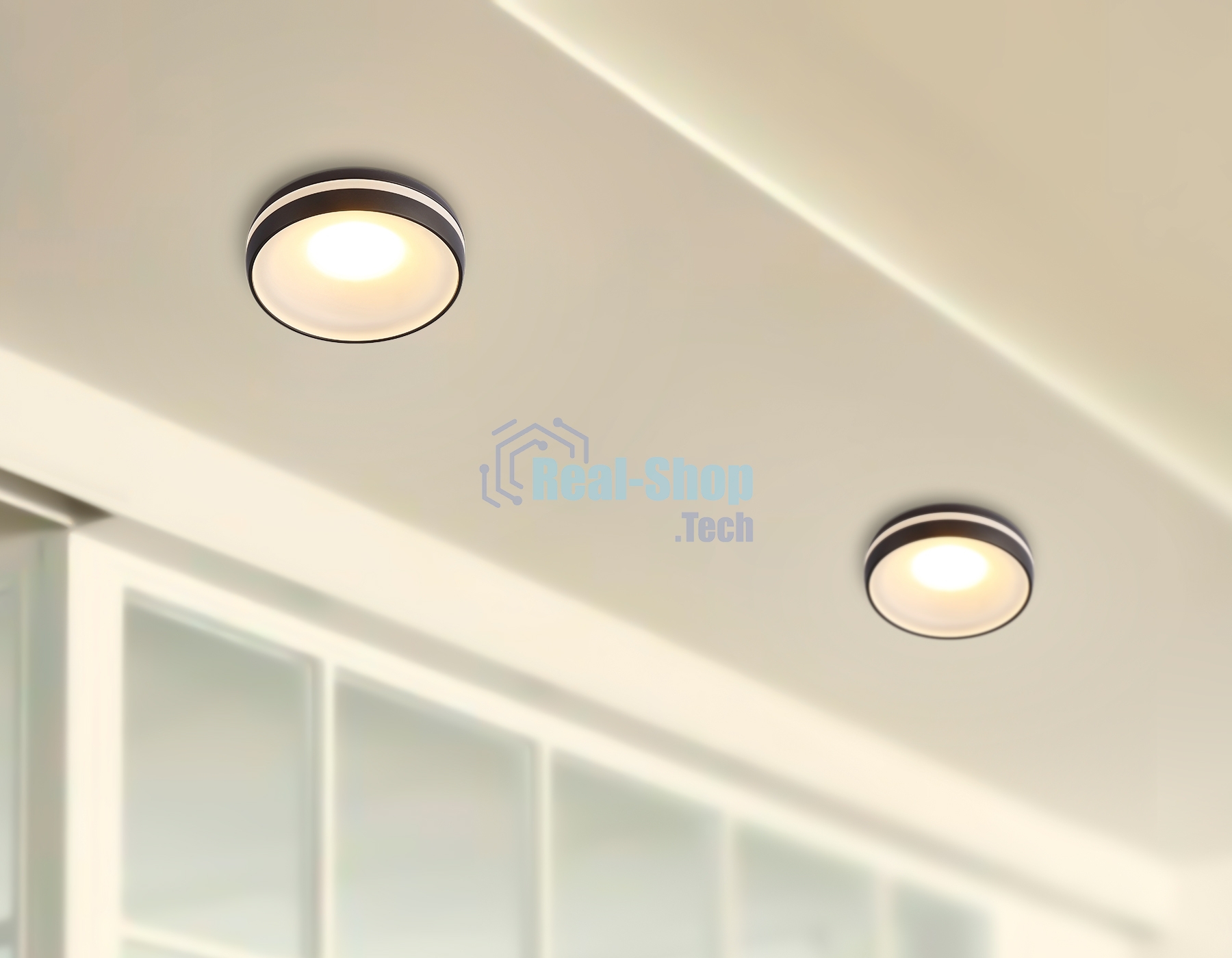 Светильник Ambrella light TN3322 SBK/FR черный песок/белый матовый GU5.3 D95*40