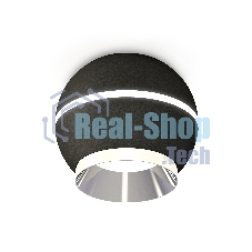 Светильник Ambrella Light XS1102011 SBK/PSL черный песок/серебро полированное MR16 GU5.3 LED 3W 4200K (C1102, N7032)