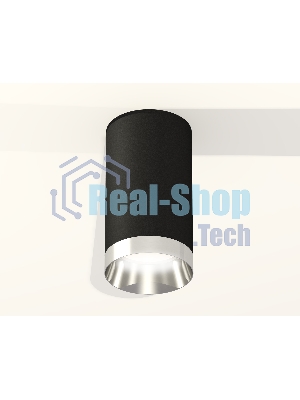 Светильник Ambrella Light XS6323022 SBK/PSL черный песок/серебро полированное MR16 GU5.3 (C6323, N6132)