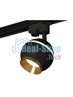 Светильник Ambrella light XT1102005 SBK/PYG черный песок/золото желтое полированное GU5.3 LED 3W 4200K (A2521, C1102, N7034)