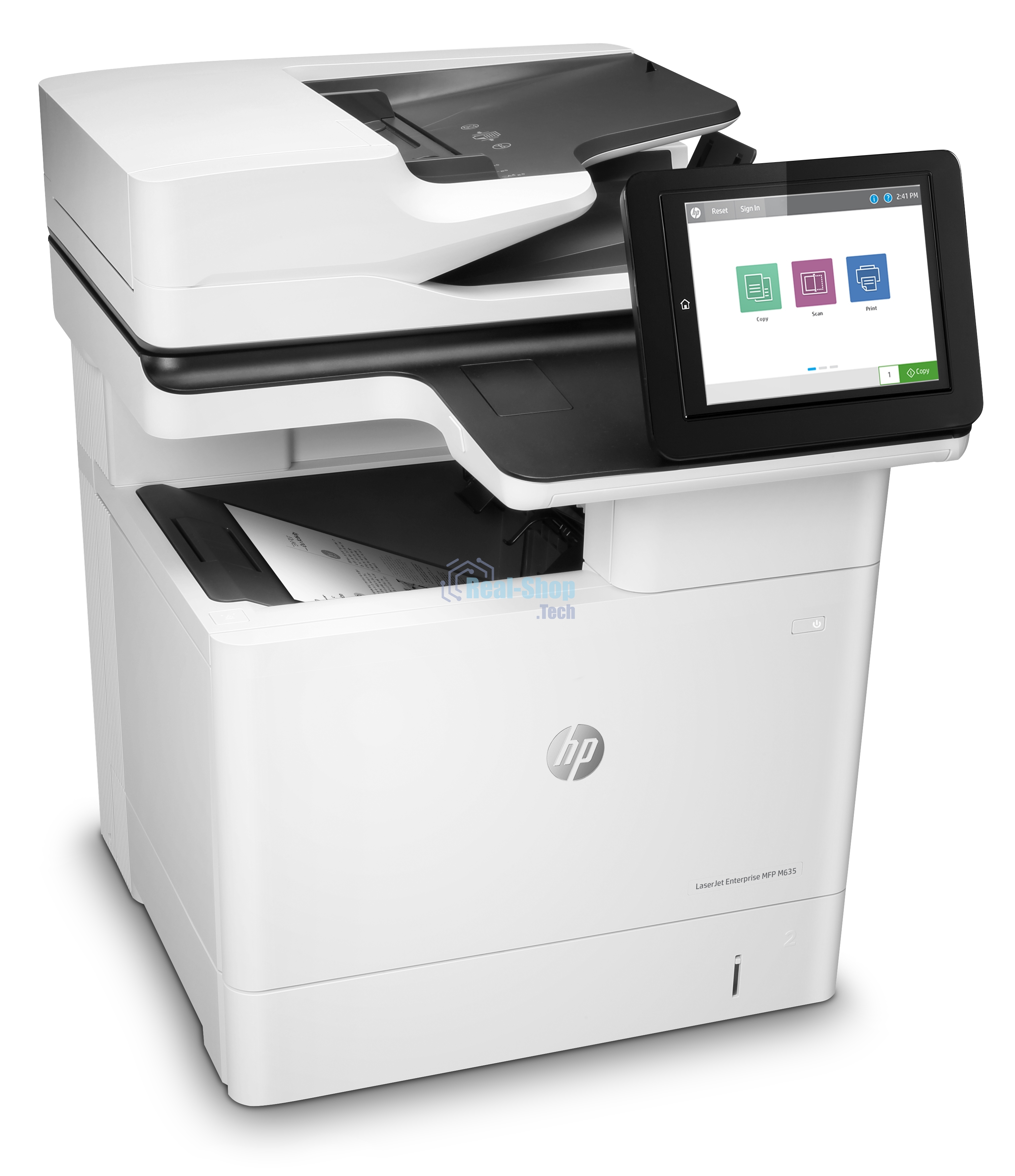 МФУ лазерное HP LaserJet Enterprise MFP M635h (A4, принтер/копир/сканер, 1200dpi, 61ppm, 1.5Gb+HDD500Gb, DADF150, Duplex, Lan, USB) (7PS97A)