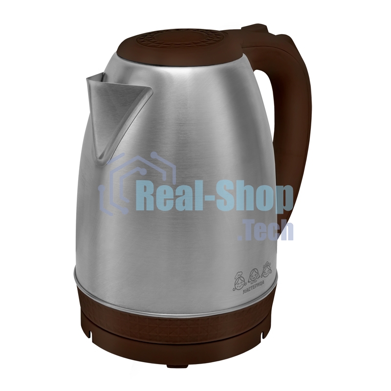 Чайник электрический Мастерица EK-1801М, шоколад, 1,8л, нержавейка