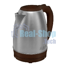 Чайник электрический Мастерица EK-1801М, шоколад, 1,8л, нержавейка