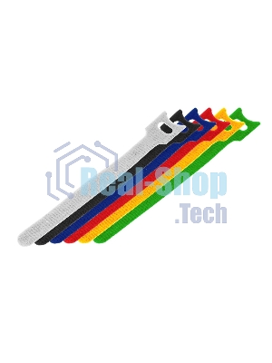 Набор хомутов-стяжек многоразовых на липучке Rexant 150х12 мм, цветная, упаковка 12 шт.