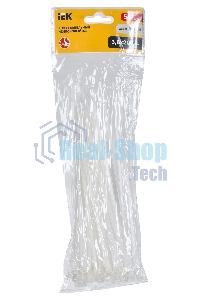 Хомут IEK UHH20-D036-200-050 200x3.6 мм (упак:50шт) нейлон белый