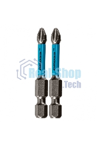 Набор бит торсионных Gross PH2x50 мм, для ударных шуруповертов, 2 шт.