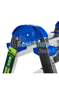 Стремянка двухсторонняя Сибртех 4 ст., сталь профиль, стальные ступени