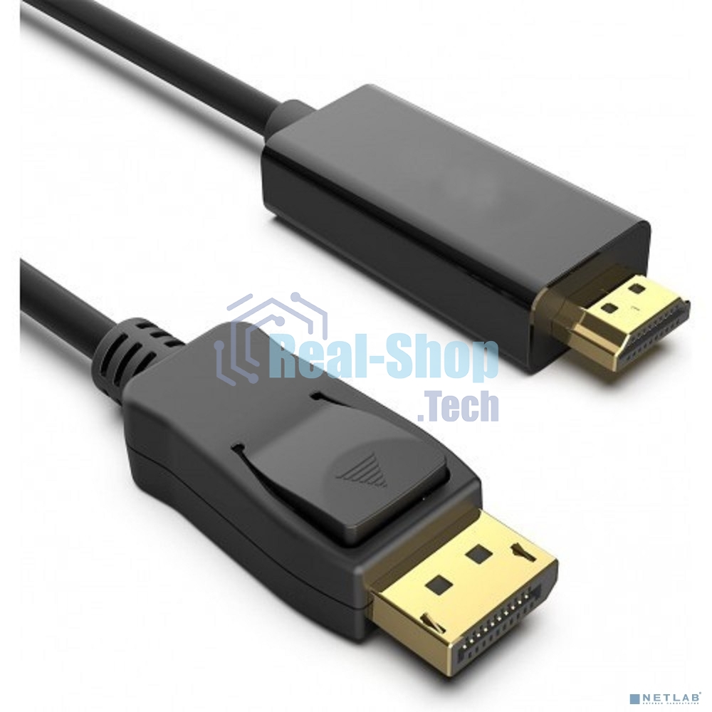 Кабель DP KS-is KS-744-1.8 20M HDMI 19M 4K экран.1.8м