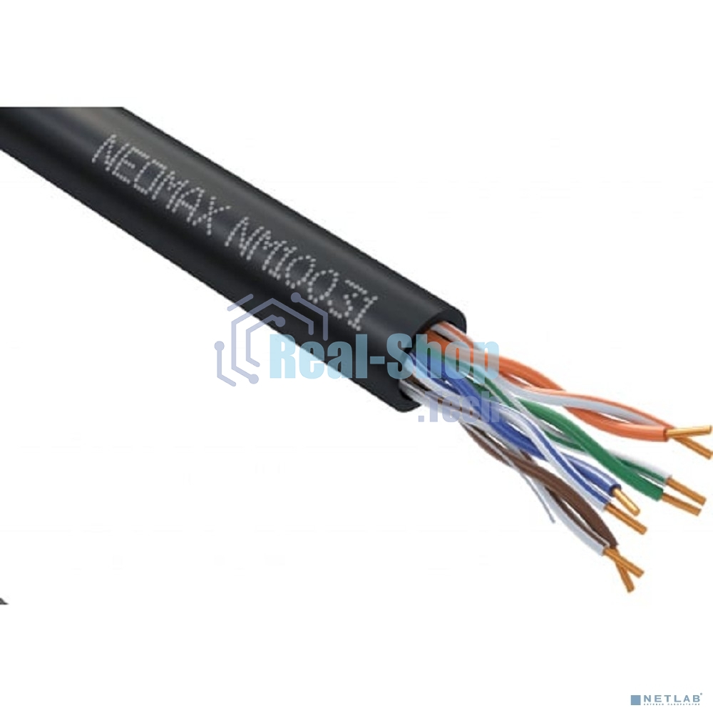 Кабель NEOMAX NM10031 Кабель UTP cat.5е 4 пары (305 м) 0.51 мм outdoor