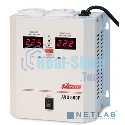 Стабилизатор напряжения Powerman AVS-500P (220В±8% 500ВА,5А,КПД 98%, циф. индикация вх./вых.)