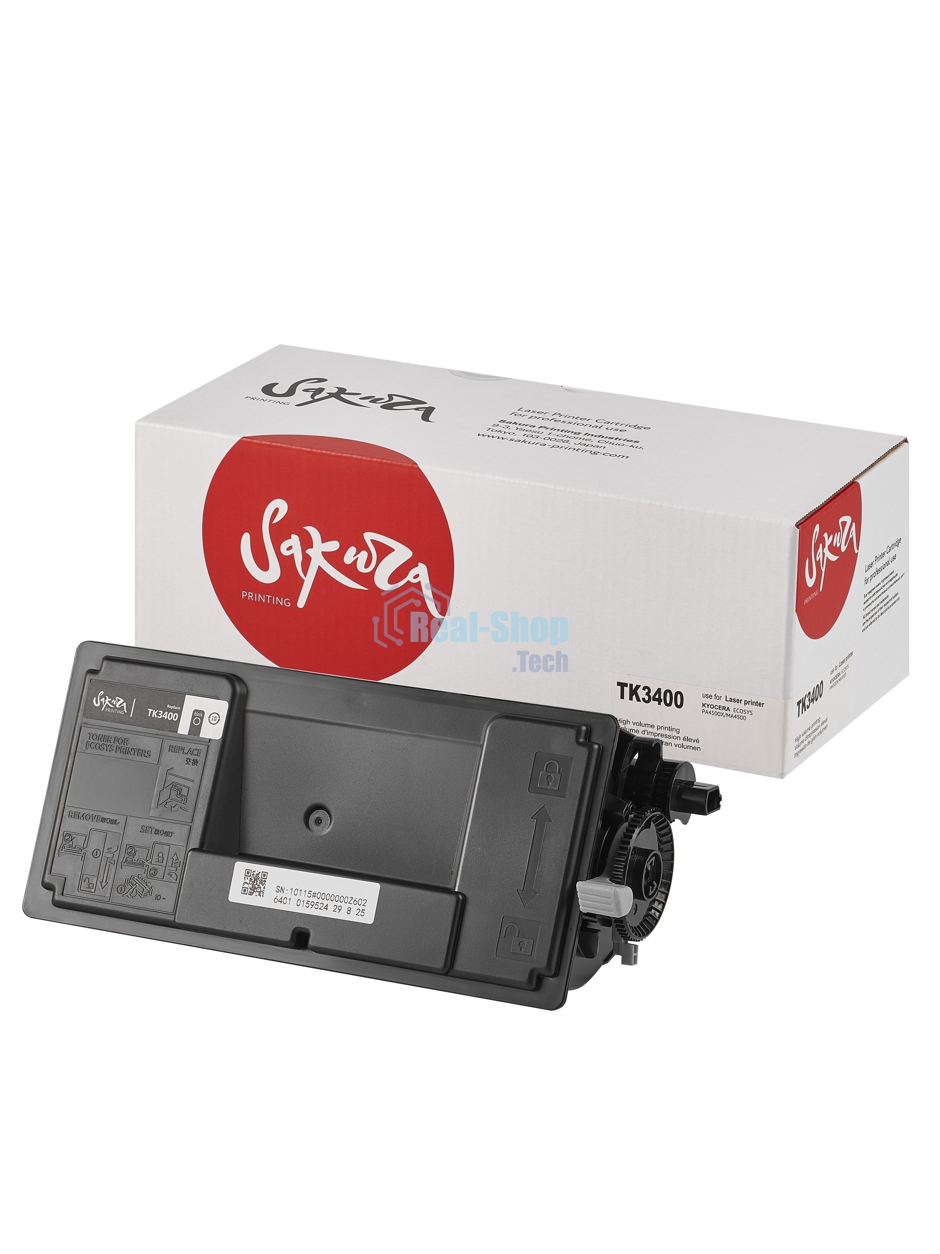 Картридж Sakura TK3400 для Kyocera Mita PA4500x/MA4500x/fx, черный, 12500 к.