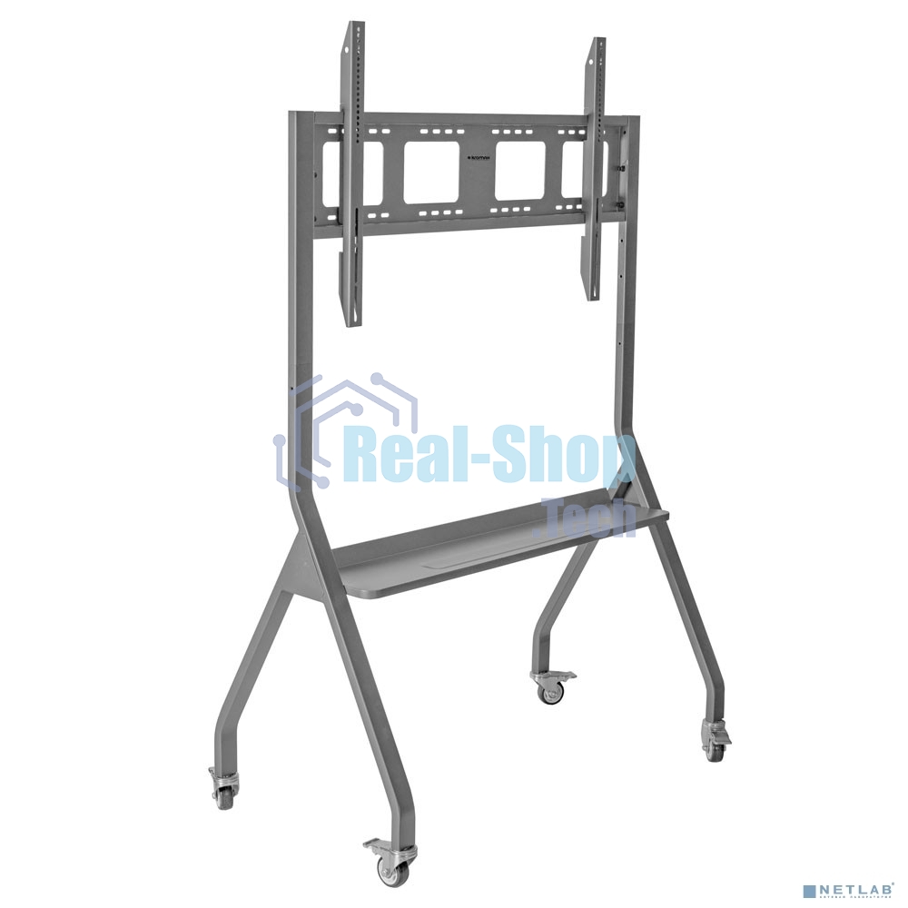 Мобильная стойка напольная Kromax OMEGA-12 silver, 1 шт/уп, Мобильная стойка напольная для TV 32