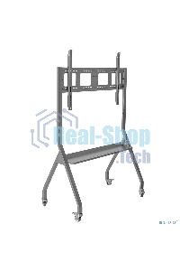 Мобильная стойка напольная Kromax OMEGA-12 silver, 1 шт/уп, Мобильная стойка напольная для TV 32