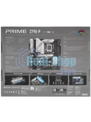 Материнская плата ASUS PRIME Z790-P WIFI, LGA 1700, Intel Z790, 4xDDR5, 4xSATA, 3xM.2 PCIe 4.0 x4, 1xPCIe 5.0 x16, 3xPCIe x4, 1xPCIe x1, 1xHDMI, 1xDP, 1xUSB-C 3.2 Gen 2, 1xUSB 3.2 Gen 2, 2xUSB 3.2 Gen 1, 4xUSB 2.0, 1x 2.5Gb LAN, 3x3.5 мм, 7.1, ATX