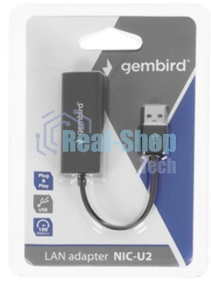 Сетевой адаптер Ethernet Gembird NIC-U2 USB 2.0 - Fast Ethernet adapter