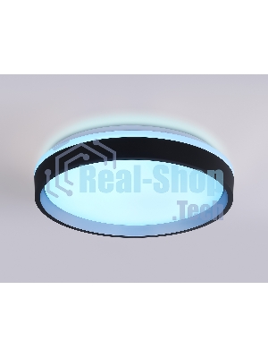 Светодиодный светильник RGB Ambrella light FZ604 BK/GD черный/золото IP20 46W 3000K-6500K+RGB D390*80 (ПДУ ИК)