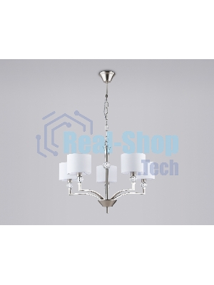 Люстра Ambrella light LH71121/5 SN/WH никель/белый E14/5 max 40W D660*880
