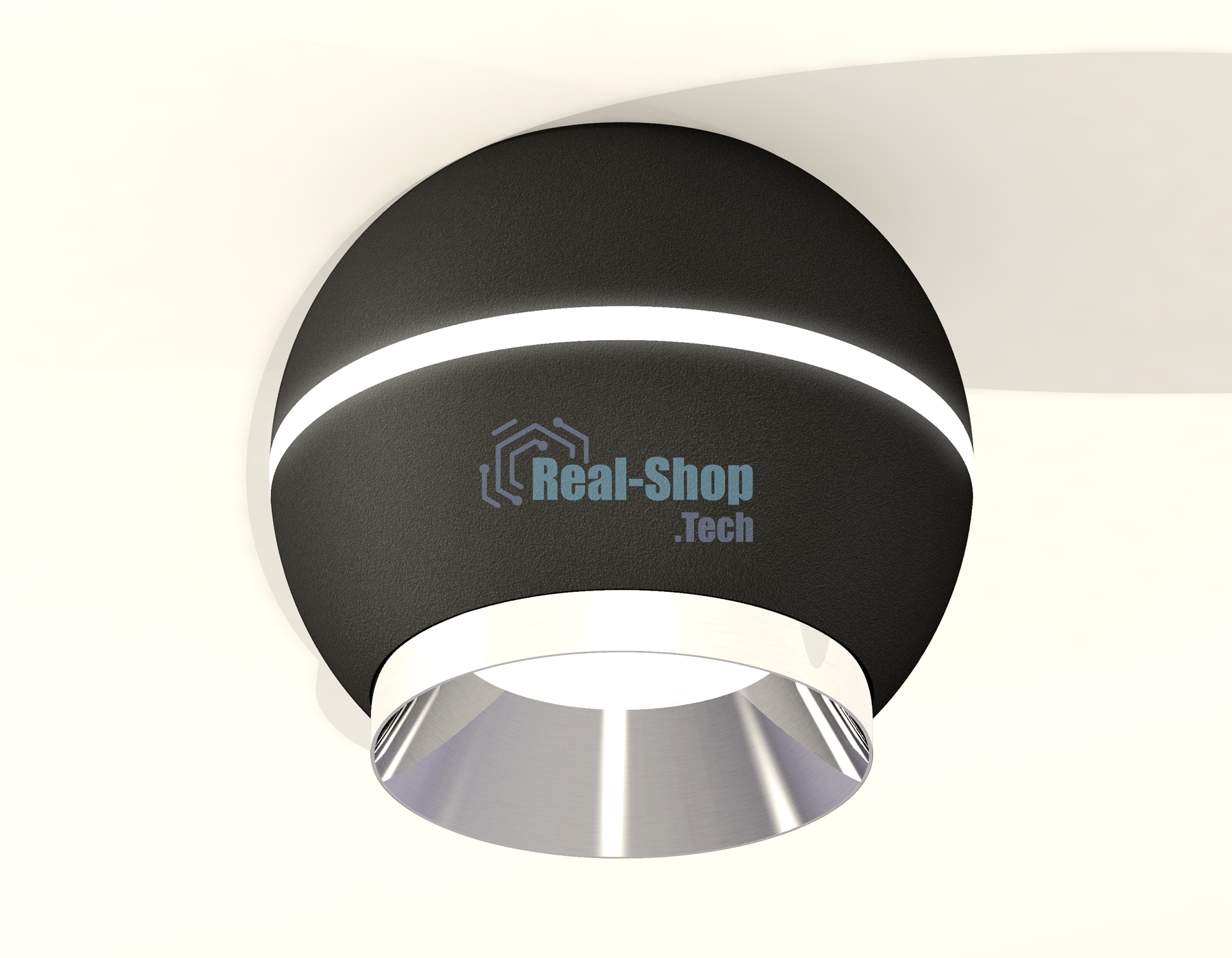 Светильник Ambrella Light XS1102011 SBK/PSL черный песок/серебро полированное MR16 GU5.3 LED 3W 4200K (C1102, N7032)