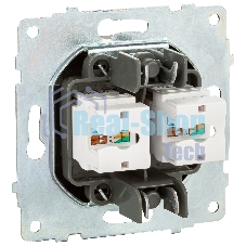 Ovivo Механизм роз. комп. 2-местн. (RJ45 CAT6), мокка, 600-000319-230