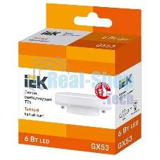 Лампа светодиодная LED 6Вт GX53 220В 3000К T75 таблетка  LLE-T80-6-230-30-GX53  IEK