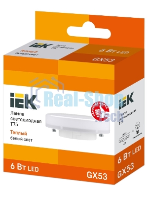 Лампа светодиодная LED 6Вт GX53 220В 3000К T75 таблетка  LLE-T80-6-230-30-GX53  IEK