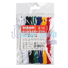 Набор хомутов-стяжек многоразовых на липучке Rexant 150х12 мм, цветная, упаковка 12 шт.