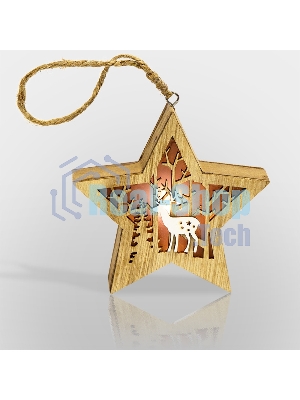 Деревянная фигурка Neon-night с подсветкой 