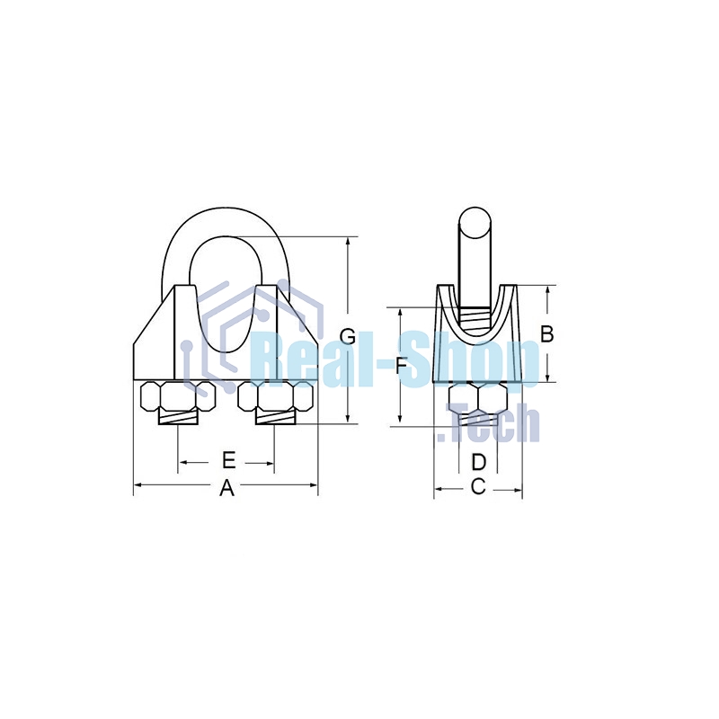 Зажим для троса d 10