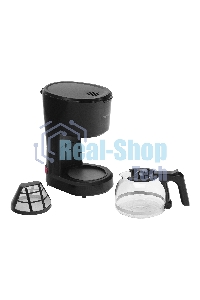 Кофеварка капельная Starwind STD0610 черный, исп. кофе - молотый, 0.6 л, 600 Вт.