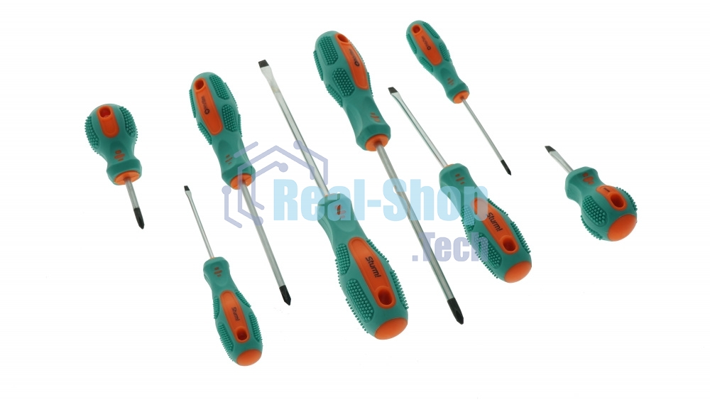 Набор отверток, 8 шт, CrV, тканевый кейс, Sturm!