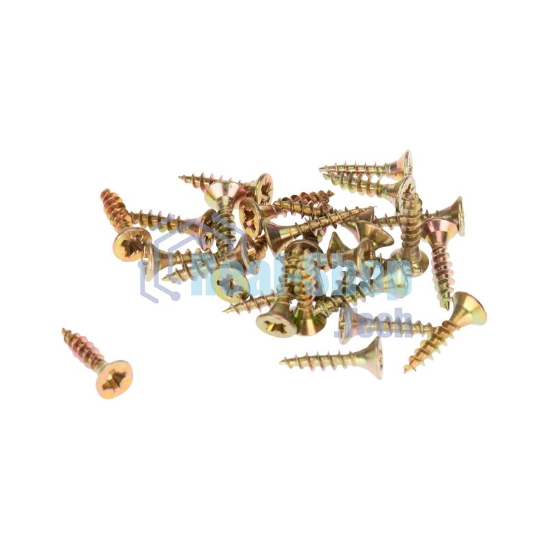 Саморез универсальный Kranz 3,5х16, желтый цинк, пакет (1000 шт/уп)