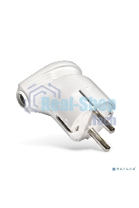 Вилка электрич. с заземл. угл. бел. 16А 250В (еврослот) UNIVersal А105