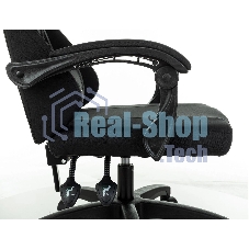 Кресло игровое Zombie Rudger черный с подголов. крестов. пластик