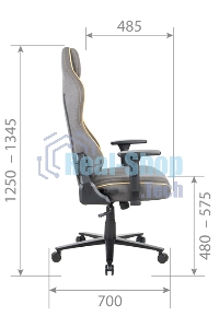 Кресло игровое Chairman game CH31 темно-серый, с желтым кантом