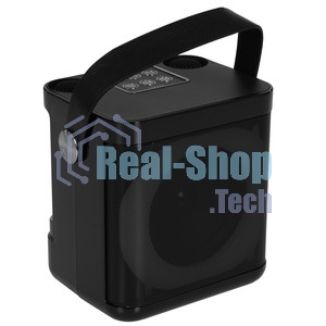 Переносная караоке система TRS2406 iconBIT K702B Колонка 10Вт, 2 микрофона Bluetooth, подсвктка, с аккумулятор в колонке 1500mAh и микрофонах, 16*12*16.7 CM, черный